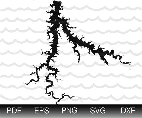 Stockton Lake Map Shape Instant Download EPS SVG DXF Lake - Etsy