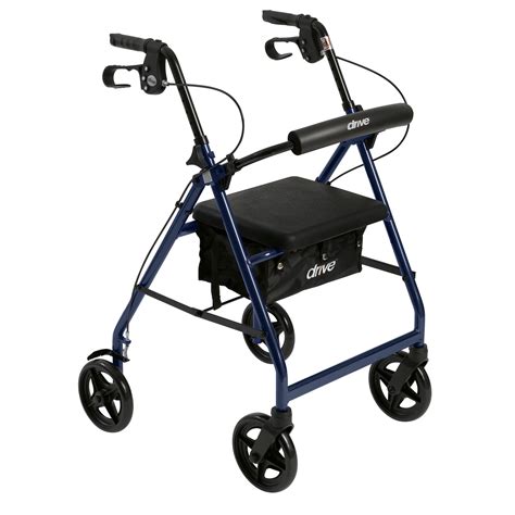 Drive Medical Aluminum Rollator Walker with 7.5" Casters