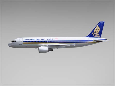 3D airbus a320 singapore airlines - TurboSquid 1192911