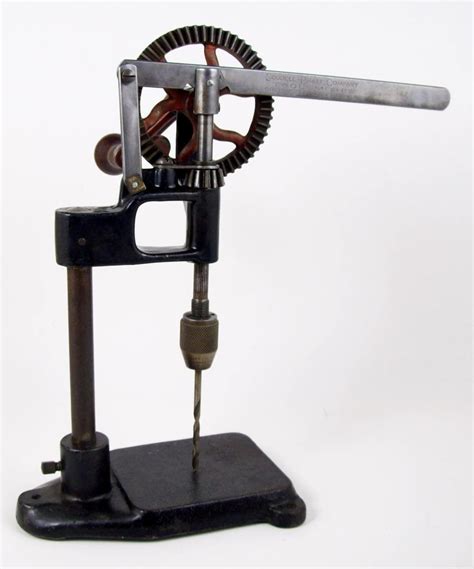 Antique Drill Press Benchtop Hand Crank 1895 Patent Goodell Pratt Toolsmiths | #1802768179