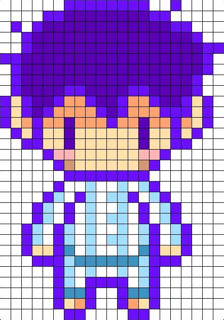 Dreamworld/Headspace Hero (Omori) Kandi Pattern in 2023 | Pixel art grid, Kandi patterns, Pixel ...