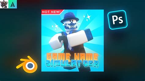 How to make a Roblox Game Icon using Blender & Photoshop ft.char (fast tutorial) - YouTube