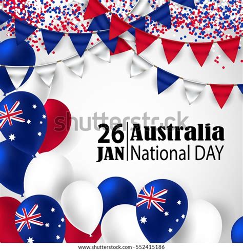 Happy Australia Day National Flag Colors Stock Vector (Royalty Free) 552415186 | Shutterstock