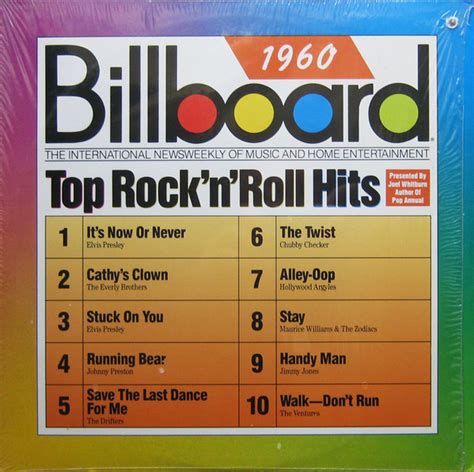 Various - Billboard Top Rock'N'Roll Hits - 1960 at Discogs