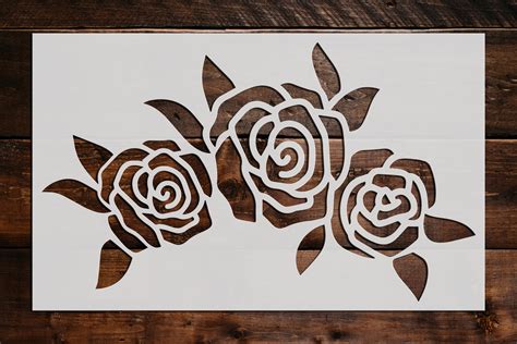 Roses Stencil Reusable Roses Stencil Art Stencil DIY - Etsy