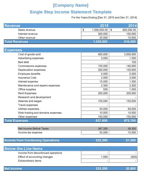 Fresh Corporate Financial Statement Template ~ Premium Worksheet in Financial Statements ...