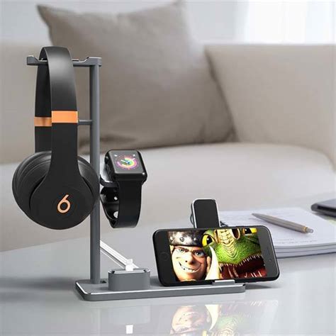 Dhouea Multi Device Charging Station with Headphone Holder | Gadgetsin