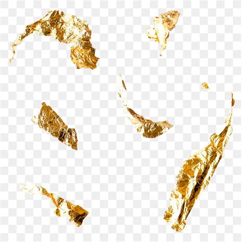 Gold foil leaf png sheet | Premium PNG - rawpixel
