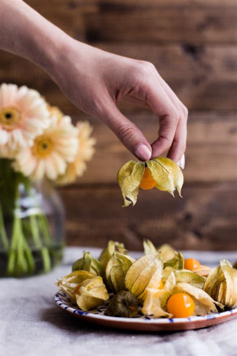 A plate of Physalis fruit on a table | Scatter Jar