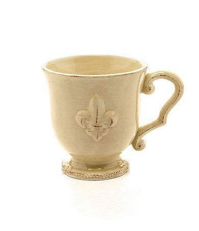 Artimino Fleur-de-Lis Earthenware Mug | Dillard's | Cream dinnerware, Mugs, Dinnerware