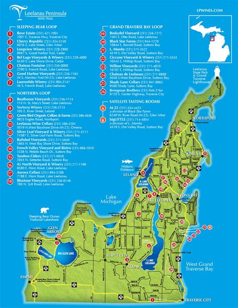 Wine Trail Map | Traverse city wineries, Traverse city michigan, Leelanau peninsula