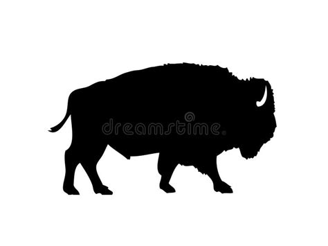 American Bison Vector Silhouette Stock Vector - Illustration of buffalo ...