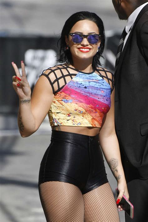 Demi Lovato in Tight Shorts at Jimmy Kimmel Live -13 – GotCeleb