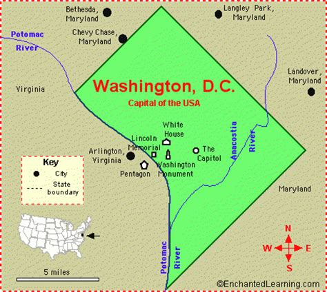 Map Of Washington Dc And Surrounding States - Printable Map