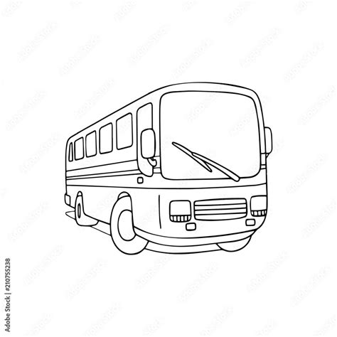 Bus cartoon illustration isolated on white background for children color book Stock Vector ...