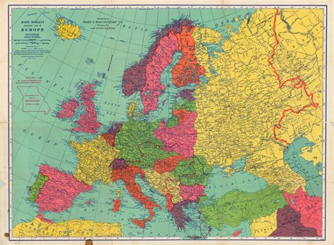 Rand McNally War Map of Europe | Curtis Wright Maps