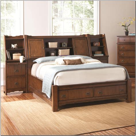 King Storage Bed With Bookcase Headboard | Bedroom furniture ...