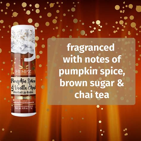 Hempz Pumpkin Spice & Vanilla Chai Herbal Lip Balm for Dry and Chapped Lips