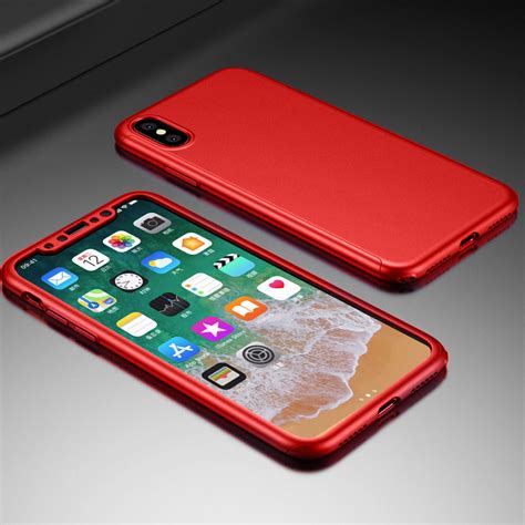 360° Protective Shockproof Case Cover+Screen Protector For iPhone X 6S ...