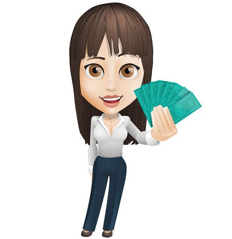 clipart woman with money - Clip Art Library