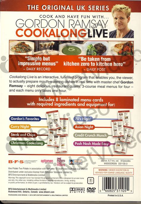 Gordon Ramsay Cookalong Live (Boxset) on DVD Movie