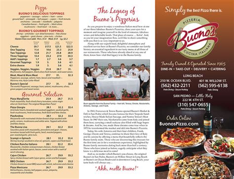 Menu – Buono's Pizzeria