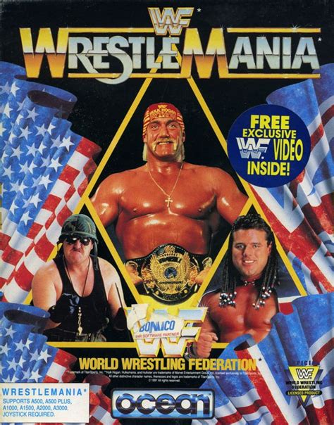 WWF Wrestlemania (1991) Amiga box cover art - MobyGames