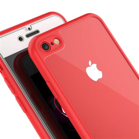 iPhone SE (4.7") Case [MASK Series] [RED] Full Body Hybrid Dual Layer ...