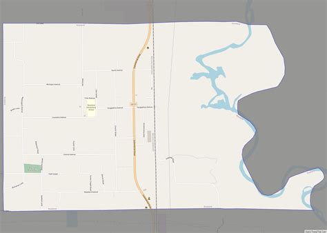 Map of Roseland town, Louisiana - Thong Thai Real