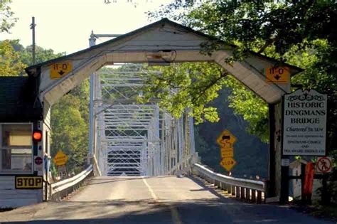 Dingmans Ferry Toll Bridge,last privately owned toll bridge on the Delaware River , toll is one ...