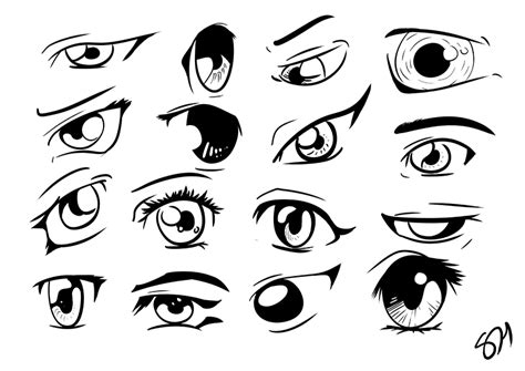 16 manga anime eyes line work done in manga studio by Learningasidraw ...