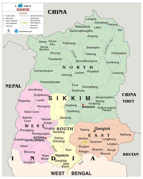 [PDF] Sikkim Map 2023 PDF Download | Sikkim Map District Wise PDF