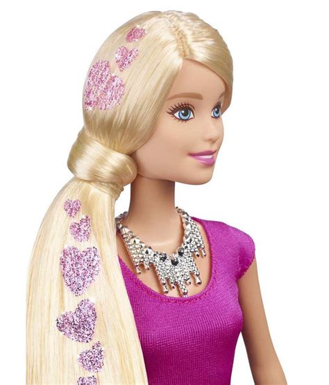 Barbie Imported Multicoloured Plastic Barbie Glitter Hair Doll - Buy Barbie Imported ...