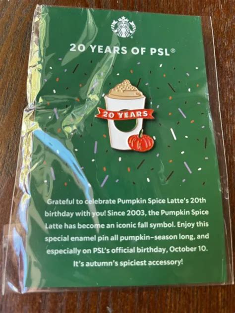 STARBUCKS LIMITED EDITION 20 Years of PSL Pumpkin Spice Latte Enamel Pin $50.00 - PicClick