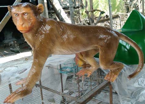 Fiberglass Monkey Statue - Plutus Art