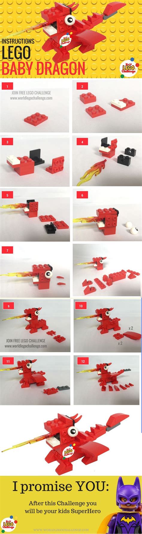 Mini Dragon Lego Instructions | Lego dragon, Lego challenge, Lego instructions