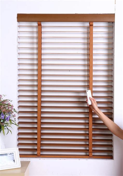 Cordless Motorized Ladder Tape Basswood Classic Venetian Blinds - Buy ...