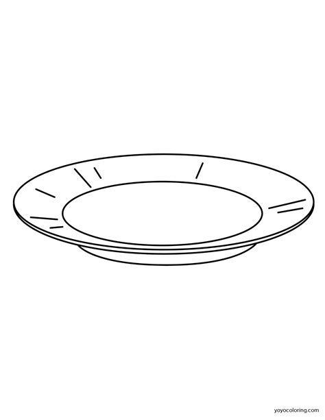 Plate Coloring Pages ᗎ Printable Painting Template