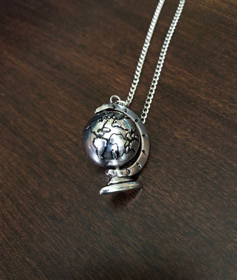 Globe, Globe Necklace, Globe Pendant, Globe Jewelry, Globe Gift, Globes Necklace, Globe Pendent ...