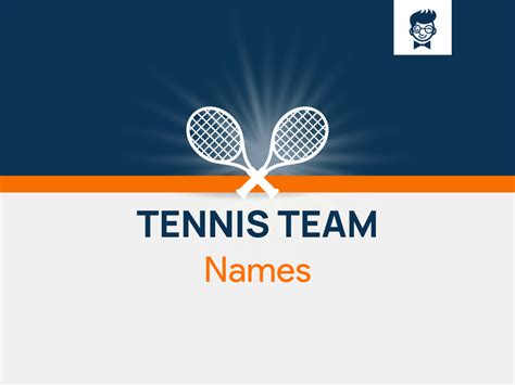 700 Cool Tennis Team Names Ideas