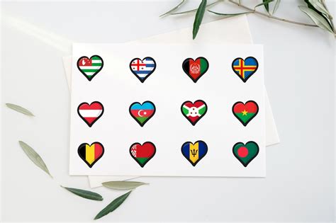 All World Flags SVG Country Flags SVG Heart Flags Svg Flags - Etsy