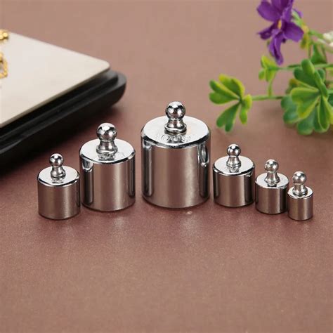 6Pcs Precision Calibration Scale Weights Accurate Weights Set 100g 50g 20g 10g 5g Grams Jewelry ...