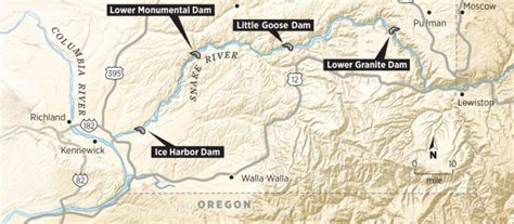 Snake River Dams Map - World Map