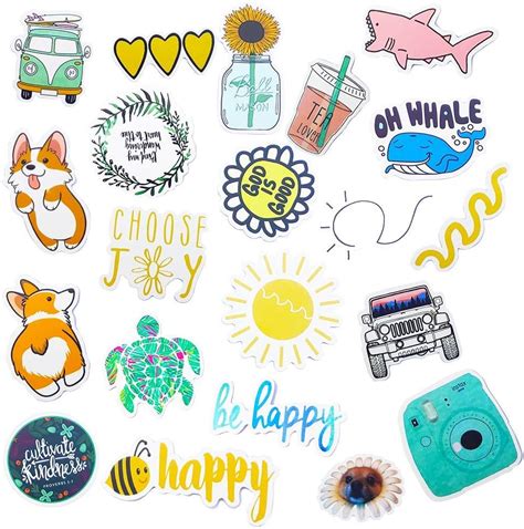 Amazon.com: Hrayipt Vsco Stickers for Water Bottle 50 Pcs Trendy ...