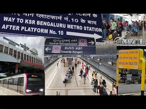 KSR Bengaluru Railway Station to KSR Metro Station Walkthrough ! Live Sound ! Without Voiceover ...