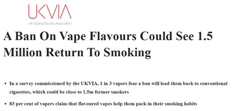 Banning Flavours = 1.5M UK Vapers Returning To Smoking! - Ecigclick