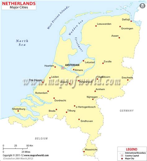 Netherlands Cities Map | Printable maps, Netherlands map, Europe map