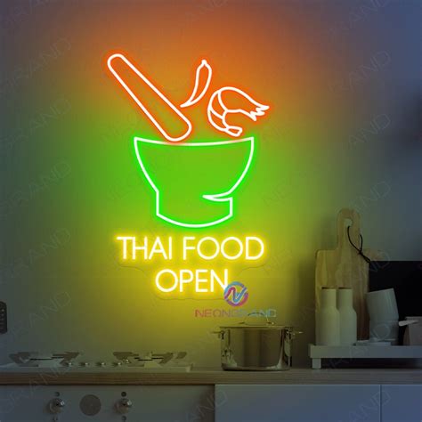 Thai Food Open Neon Sign Restaurant Led Light - NeonGrand