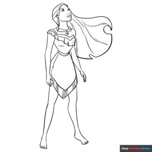 Pocahontas Coloring Page | Easy Drawing Guides