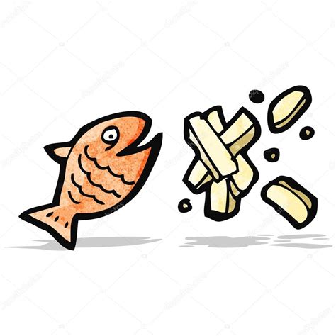 Fish and chips cartoon — Stock Vector © lineartestpilot #59632625